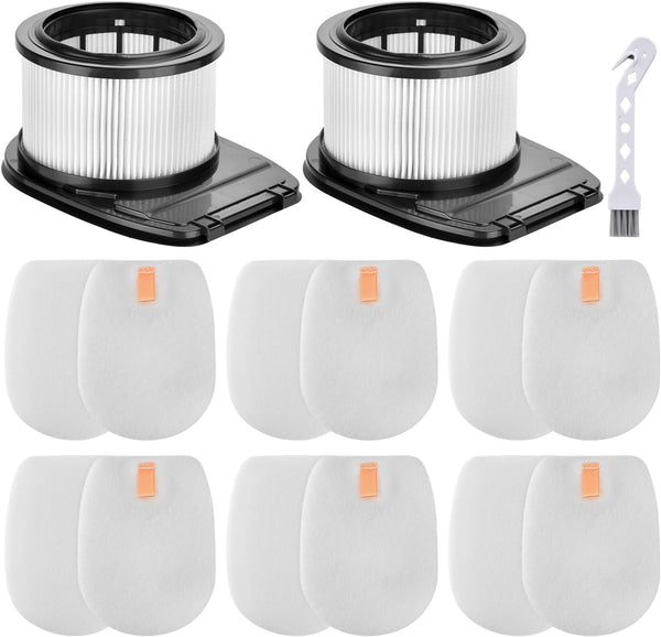 IZ662H Filter Replacement for Shark IZ662H Vertex Pro Cordless Stick Vacuum Cleaner, 2 HEPA Filters, 6 Foam & Felt