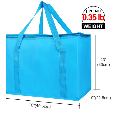 4-Pack Frozen, Bodaon Cooler Insulated Food Delivery Bag, X-Large Bags for Grocery/Catering/Shopping, Rideshare