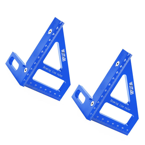 45/90 Degree Triangle Ruler Scriber, Aluminum Alloy Miter Triangle Ruler for Woodworking, High Precision Layout Tool