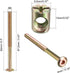 uxcell M6x85mm Furniture Bolt Nut Set with Hex Socket Screw, 48mm Thread Length, Barrel Nuts for Beds, Headboards,