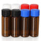 8 Pcs 20ml Glass Vials with Screw Caps, Amber Glass Vials with 4 Colors Caps, Leak-Proof Glass Bottles