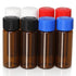 8 Pcs 20ml Glass Vials with Screw Caps, Amber Glass Vials with 4 Colors Caps, Leak-Proof Glass Bottles