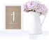 1-8, 1-Set, 4x6-inch, Andaz Press Framed Double-Sided Table Numbers Burlap Print, For Fall Autumn Party Catering