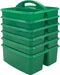 Teacher Created Resources Green Portable Plastic Storage Caddy 6-Pack for Classrooms, Kids Room, Office Organization