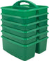 Teacher Created Resources Green Portable Plastic Storage Caddy 6-Pack for Classrooms, Kids Room, Office Organization