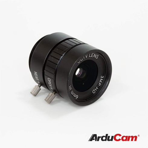 Arducam 6mm Lens for Raspberry Pi HQ Camera, Wide Angle CS-Mount Lens, Focal Length with Manual Focus and Adjustable