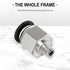TAILONZ PNEUMATIC Male Straight Push to Connect Fittings PC4-M6 (Pack of 2) - 4mm Tube OD x M6 Thread