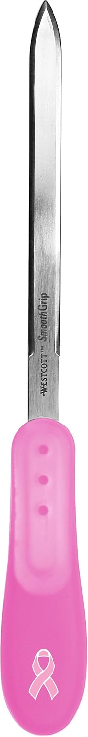 Westcott 9" Stainless Steel Letter Opener for Breast Cancer Awareness, Pink