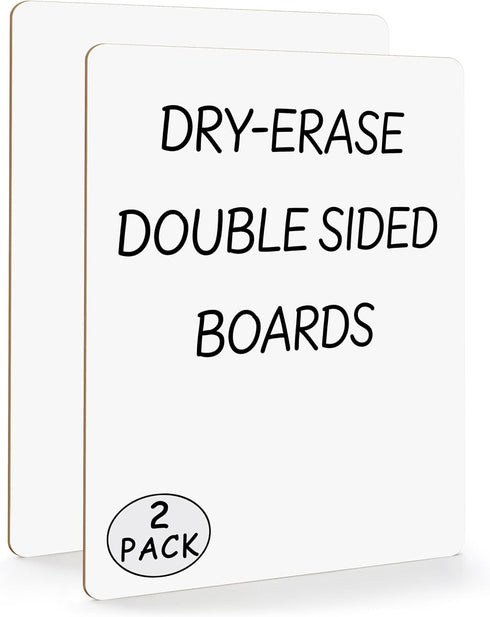 SCRIBBLEDO 2 Pack Small White Board, 9x12 Inch Dry Erase Mini Whiteboard for Students, Handheld Personal Boards