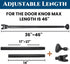 2 Pack 2-in-1 Jammer Door Security Bars, Anti-Slip Heavy Duty Door Stoppers Sliding Patio Bar, Adjustable Barricade