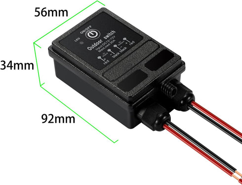12v 12V-72V 328ft Switch,40A Remote Control Relay Switch, DC Wireless Switch Long Range, Waterproof Relay RF Remote