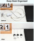 Art3d 8 Pack Magnetic Cable Clips, Black Cable Management Accessories, Cord Smooth Adjustable & Adhesive Backing Cord