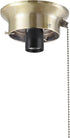 Aspen Creative 22101-07-1 Flush Mount Ceiling Fixture Shade Holder Kit with On/Off Pull Chain in Antique Brass