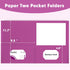 RAZCC 50 Pack Two Pocket Folders, Rose Purple, Fit Letter Size Paper for School Office Business Home