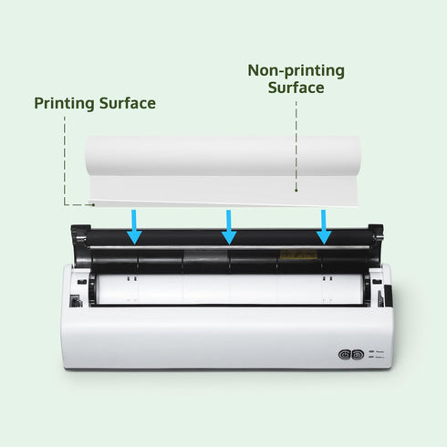 Thermal Paper 8.5" US Letter Size, 1 Roll for OFFNOVA Portable Thermal Printer, Multipurpose Receipt Paper