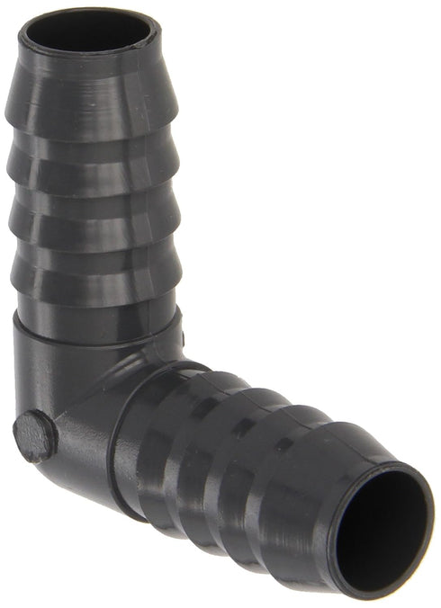 Spears 1406 Series PVC Tube Fitting, 90 Degree Elbow, Schedule 40, Gray, 3/4" Barbed