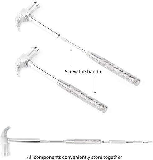 YOUMI 6 in 1 Multitool Set – Silver Hammer & Screwdriver with Anti-Slip Grip Handle, Best Gift for Family & Friends