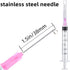 100 Pack 3ml Lab Sample Syringe with 18Gauge 1.5 Inch Liquid Measuring Refilling Tool, Individual Package