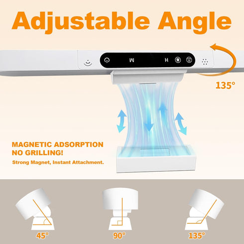 4000mAh 6W 3-Color Dimmable Closet Rechargeable Under Cabinet Lighting with Remote, Wireless Magnetic Light Bar
