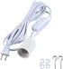Simple Deluxe E26 12ft-White-1Pack Hanging Lantern Extension Cord Cable, Plug-in Pendant Light Socket with On/Off