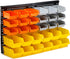 30-Bin Wall Mounted Storage Bins Kit, Tool Organizer Rack, Garage Hardware Organizer,