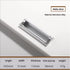 Generic silver-105mm) Cabinet Handle Modern Minimalist Matte Silver Drawer Wardrobe Aluminum Alloy Handle Bedside Table