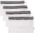 Clear Vinyl Zipper Multi-purpose Waterproof Organizers, 4-pack Office Home Supply Toiletry Pouch Tool Bag
