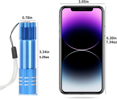 12 Pack Mini Small LED Flashlights USB C Rechargeable Flashlights Bulk Portable Ultralight Camping Bright High Lumens