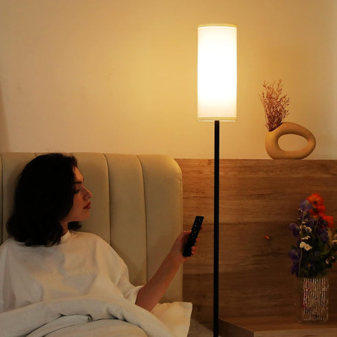 64" Dimmable 9W Bulb Ambimall Floor Lamps for Living Room, Modern Floor Lamp with Remote Control and Stepless Colors