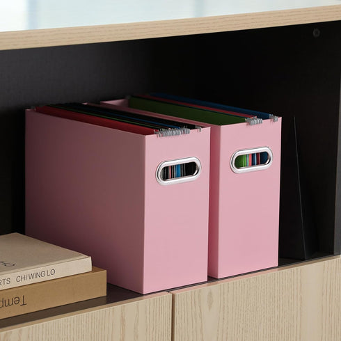 Oterri File Organizer, Small Collapsible Cardboard File Box, Portable Hanging Organizer for Letter Size, 6 Packs