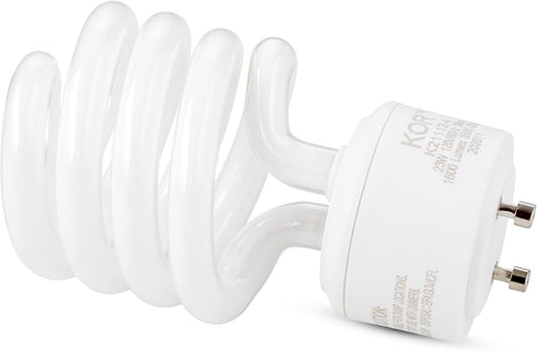 (Pack 4) 23 GU24 (100W T2 Bulb (2700K)) KOR of Watt Mini Spiral - Base - Equivalent) - Mini-Twist - CFL Light (Soft