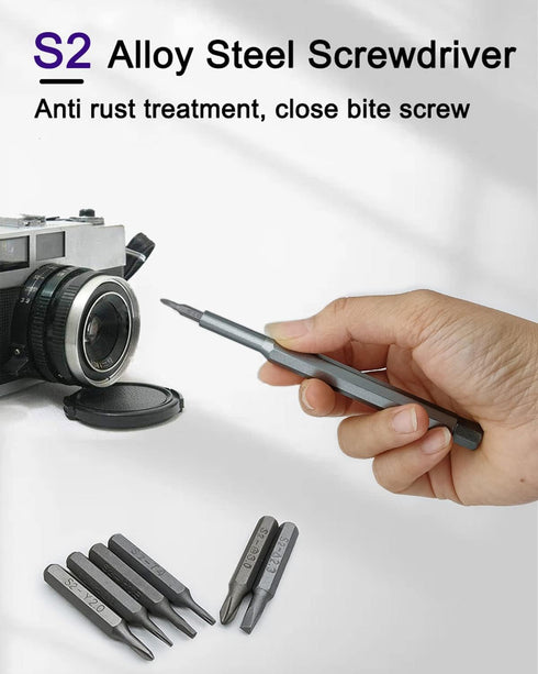Precision Screwdriver Set, 24 in 1 Magnetic Mini Screwdriver with 24pcs S2 Steel Bits
