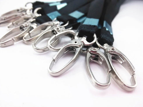 yueton 10pcs Leather Business ID Badge Card Holder with Long Neck Strap Lanyard, Black