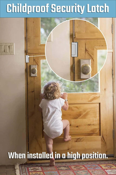 GreaTalent 2PACK Home Security Door Reinforcement Lock Childproof, Add High Security to Home Prevent Unauthorized