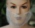 100 Pieces Disposable Nylon Honeycomb Royal Beard Protector Nets, Latex Free (White)