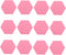 STOBOK 12 Pcs Black Felt Backdrop Wall Sticker with Cork Hexagon Tiles for Self-Adhesive Decorative Memo Board