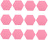 STOBOK 12 Pcs Black Felt Backdrop Wall Sticker with Cork Hexagon Tiles for Self-Adhesive Decorative Memo Board