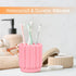 Silicone Pink Pen Holder, Cute Desk Accessories for Kids, Office Decor, Pen Pot Organizer for Desktop