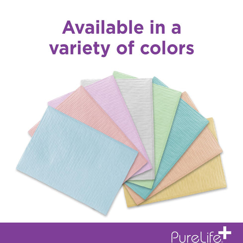 500 Pack 13" 18" 3-Ply Dental Bibs - Adult Disposable Bibs for Dentist, Tattooing - x Black - Waterproof Medical Sheets