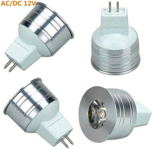 MR11 LED Light Bulbs, 1W MR11 GU5.3 Bi-Pin Base LED Spotlight Bulb, Warm White 3000K for Landscape Accent Lighting (8