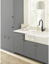 Amerock Cabinet Pull - Matte Black/Polished Nickel 5/8 inch (16 mm) Center to Center Transcendent