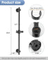 25 Inch SUS304 All Metal Shower Slide Bar with Adjustable Handheld Shower Head Holder, Stainless Steel Shower Rail