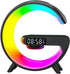 15W LED Wireless Charger Lamp with Bluetooth Speaker, Intelligent Color Changing Table Lamp, Fast Charging, Alarm