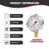 0 to 160psi Glycerin Filled Pressure Gauge, 2.5" Dial Size, Stainless Steel Case, with Vent Valve, 1/4" NPT Lower Mount, 2-1-2% Accuracy, for Water Pump, Pool Filter, Gas, Pressure Test