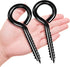 ZAUGONTW 12 Pcs 5 Inch Eye Hooks, Heavy Duty Black Large Screw Eye Hooks for Hanging, Tie-Downs, Heavy-Duty Applications
