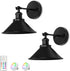 Merlight Battery Wall Sconces Set of Two, Battery Operated Sconces, Dimmable Cordless Wall