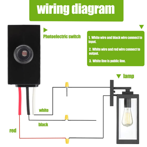 EPLZON 120-277V Dusk to Dawn Sensor for Outdoor Lighting Photoelectric Switch Photocell Light Sensor Hardwired Post Eye