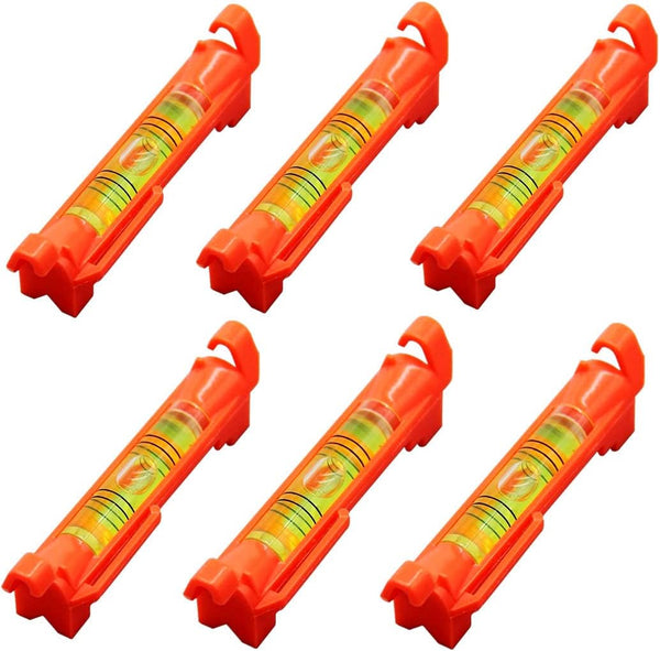 6x Small Horizontal Rope Bubble Spirit Levels, Hanging Bubble Line Level Tool for Construction, Surveying, Engineering
