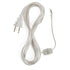 8 Ft Silver Lamp Cord with Switch, Vinyl Covered Replacement Electrical Wire for Table & Floor Lighting Fixtures, UL