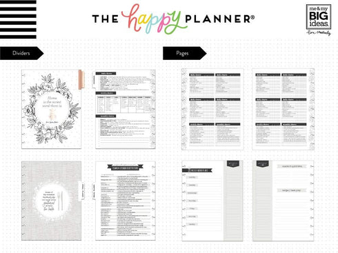 me & my BIG ideas Home Extension Pack - The Happy Planner Scrapbooking Supplies for Budget & Chores, Classic Size